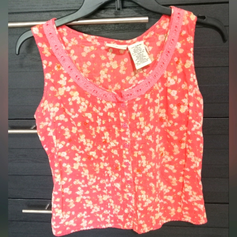 White Stag Pink Fitted Sleeveless Tank Top